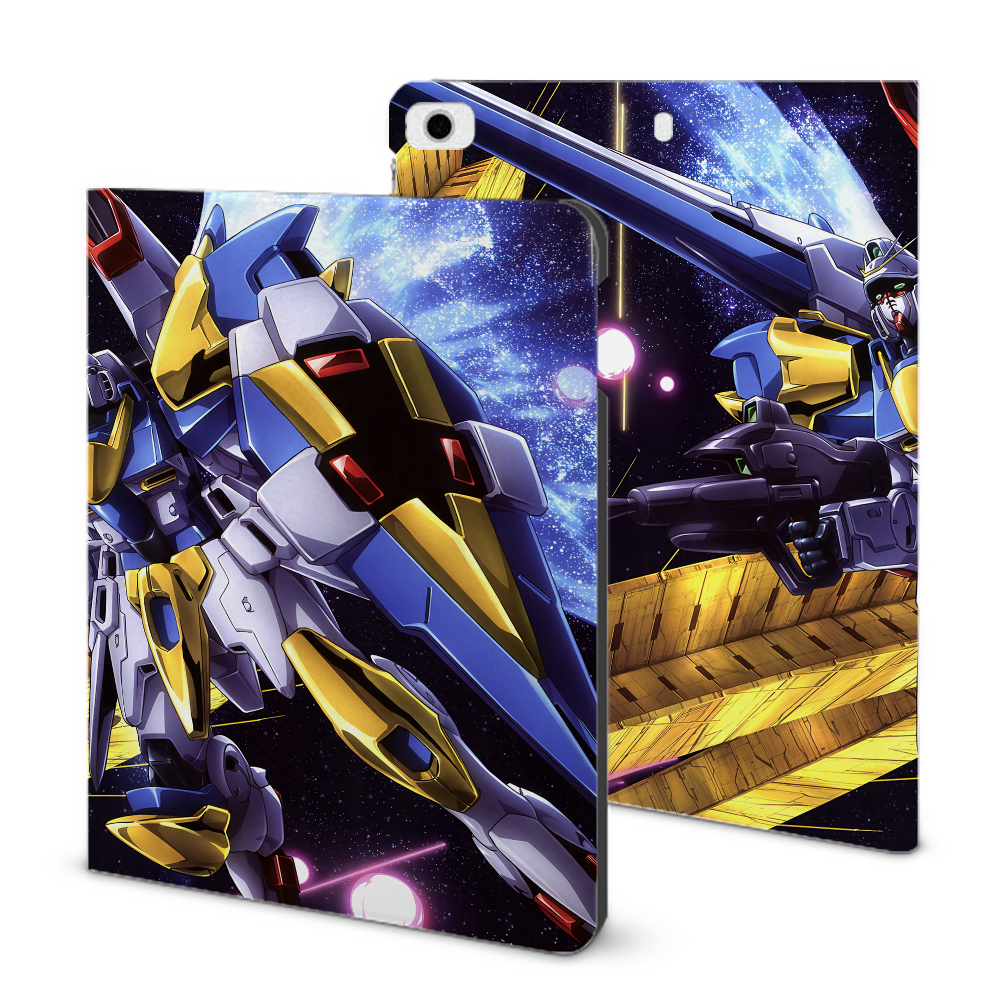 （画像用） 機動戦士ガンダム Mobile Suit Gundam IPad ケース ブック型 PUレザー TPU 耐衝撃 軽量 薄型 ペン収納なし 全面保護 IPad 各モデル対応